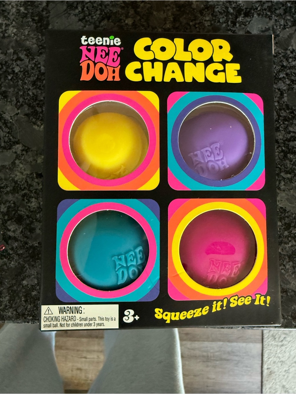Needoh Color Change Kids Toy - Yellow, Purple, Teal, Pink